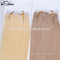 Top quality soft skin weft seamless hair extensions, shedding free glue hair tape hair